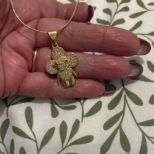 Elegant Gold and Silver Pendant Necklace